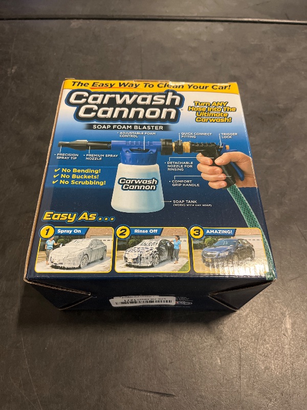 Photo 1 of Ontel Carwash Cannon Foam Blaster Nozzle Gun for Car, Truck, Boat & More - 5 Spray Settings, Just Spray & Rinse, No Residue or Film (Packaging May Vary)