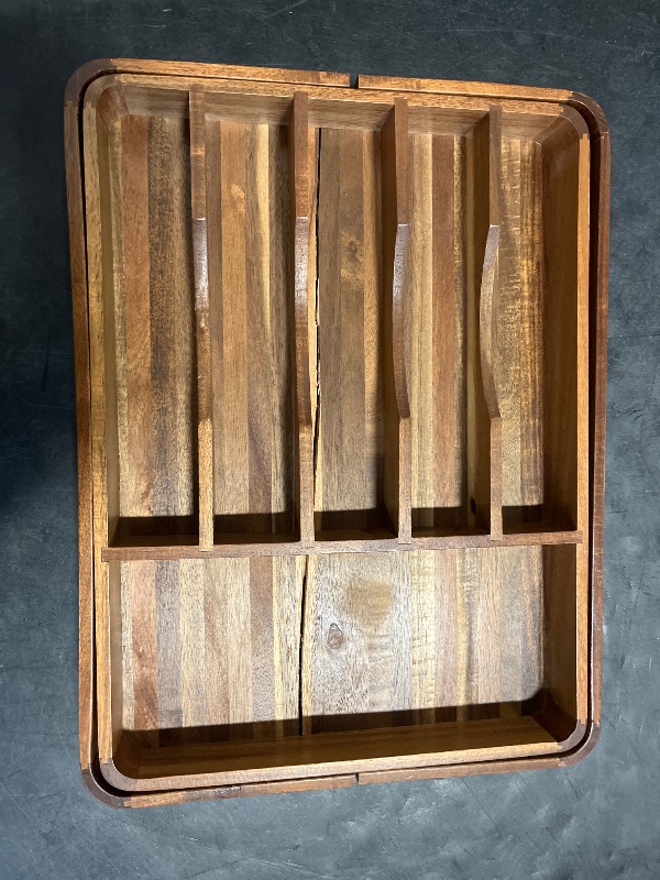 Photo 1 of SMIRLY Silverware Drawer Organizer – Bamboo Kitchen Drawer Organizer, Adjustable Utensil Holder and Cutlery Tray, Drawer Dividers for Flatware and Kitchen Utensils