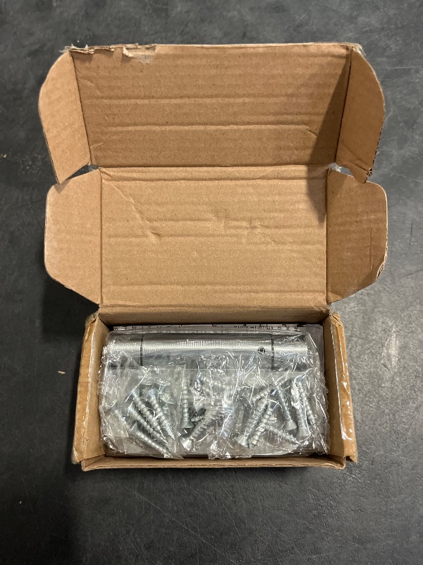 Photo 1 of 4 Inch Self Closing Satin Nickel Door Hinge 5/8" Radius Corner 3pack, Adjustable Tension for Garage, Front Door, Back Door, Left and Right Hand Door, UL Listed