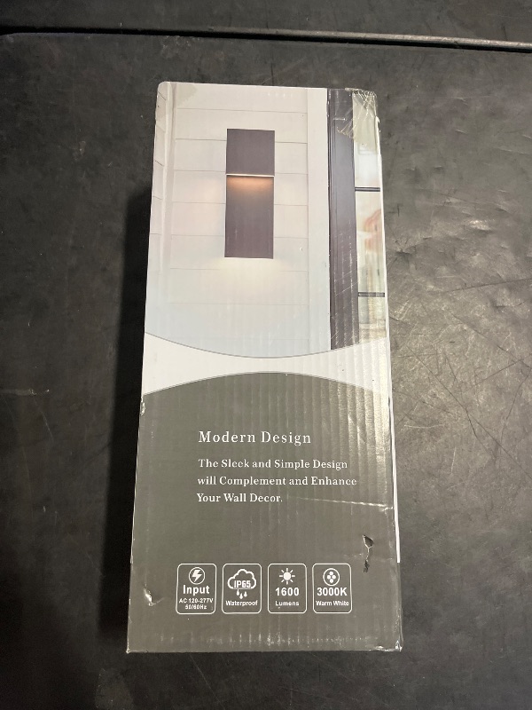 Photo 1 of Tarentlight Modern LED Outdoor Wall Sconce 17W Integrated LED Outdoor Wall Mount,Anti Rust Textured Black Suit for Wet Locations and All Rooms,Easily Installed in Any Direction.Bulb Included.