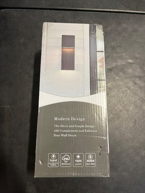 Photo 1 of Tarentlight Modern LED Outdoor Wall Sconce 17W Integrated LED Outdoor Wall Mount,Anti Rust Textured Black Suit for Wet Locations and All Rooms,Easily Installed in Any Direction.Bulb Included.