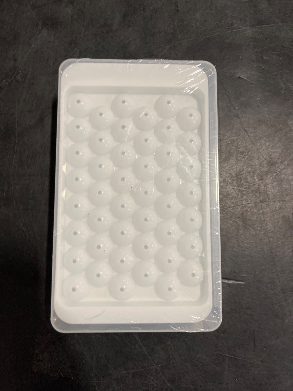 Photo 1 of WIBIMEN Round Ice Cube Tray with Lid and Bin - Ice Trays for Freezer with Lid - Ice Cube Trays for Freezer with Container (0.8IN-2PACK White)