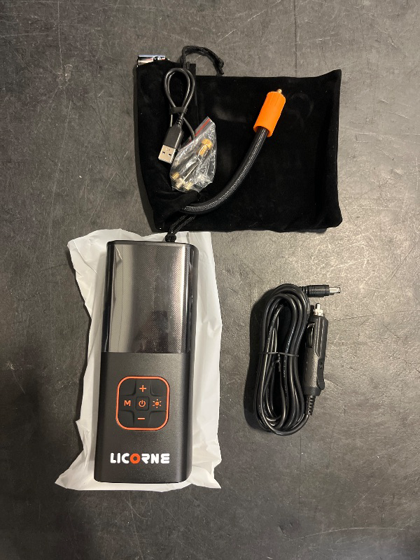 Photo 1 of Tire Inflator Portable Air Compressor, 5X Faster Portable Air Pump for Car Tires with Powerful Battery, 180PSI Cordless Air Pump with Digital Pressure Gauge for Cars, Bike & Motorcycle Tires, Ball