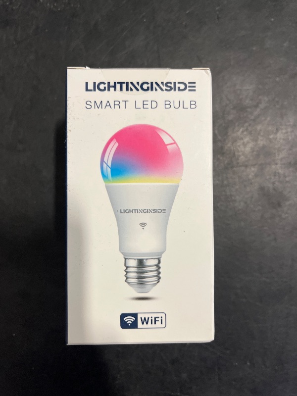 Photo 1 of Lightinginside Smart Light Bulbs 100W Equivalent, 1350LM 11W WiFi Smart Bulb Compatible with Alexa/Google Assistant/Smart Life, A19 E26 RGBCW Color Changing, No Hub Required,2.4G WiFi, ETL Listed, 1PC