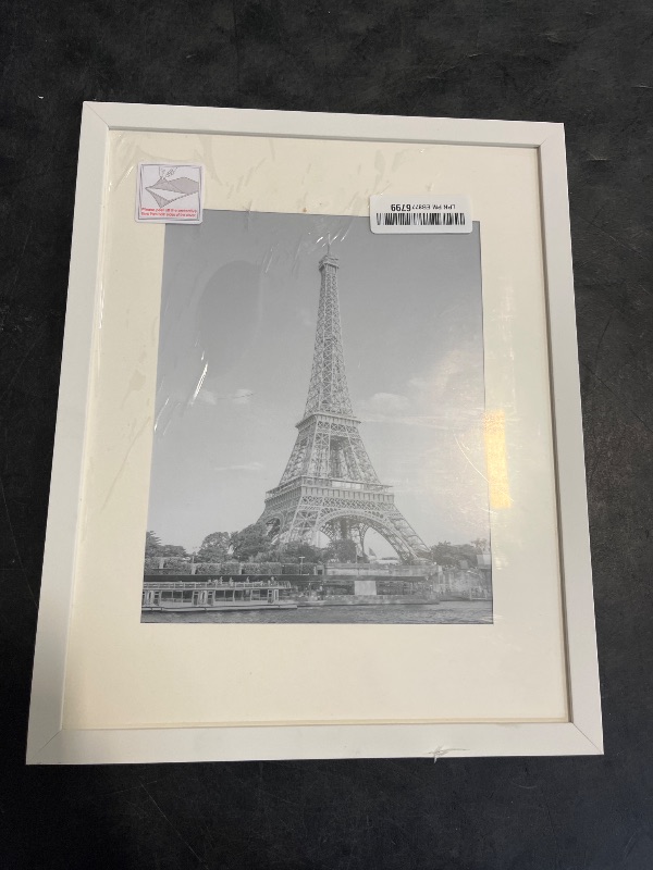 Photo 1 of upsimples 11x14 Picture Frame, Display Pictures 8x10 with Mat or 11x14 Without Mat, Wall Hanging Photo Frame, White, 1 Pack