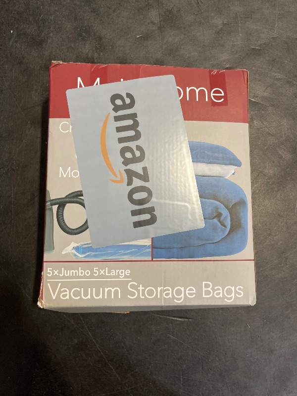 Photo 1 of Vacuum Storage Bags 10 Combo (5 Jumbo/5 Large), Space Saver Sealer Bags, Airtight Compression Bags for Clothes, Pillows, Comforters, Blankets, Bedding