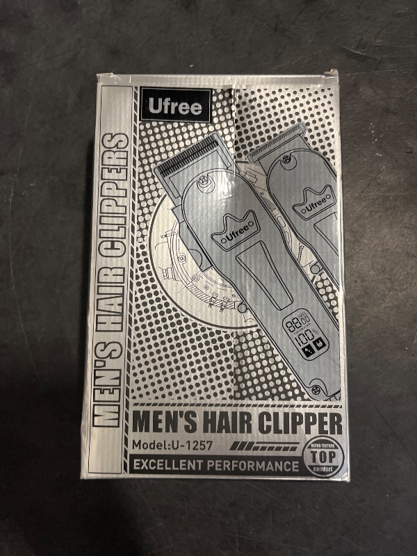 Photo 1 of Ufree Hair Clippers for Men Professional, Barber Clippers and Trimmers Set, Cordless Hair Clippers for Hair Cutting Kit with LED Display, Electric Hair Trimmer, Gifts for Men, Silver