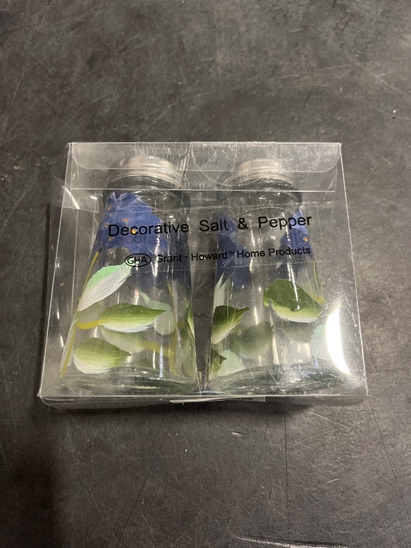 Photo 1 of Grant Howard Tapered Salt and Pepper Shaker Set, 3.4 ounces, Blue