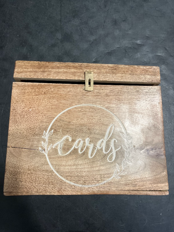 Photo 1 of Eximious India Wedding Card Box with Card Slit and Lock 12"X10"X4.5"- Gift Wishing Well Card Box for Weddings, Receptions, Birthdays, Graduations, Baby Showers, Honeymoon Funds WBKH (Burnt)