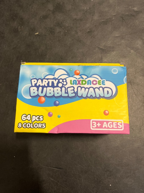 Photo 1 of Bubble Wands Party Favors Pack of 64, Mini Neon Bubble Wands | Odor-Free Non-Toxic Kids’ Bath Toy/Birthday Treats Bubble Maker Toys for Kids | Outdoor Summer Events & Celebration Toy Gift