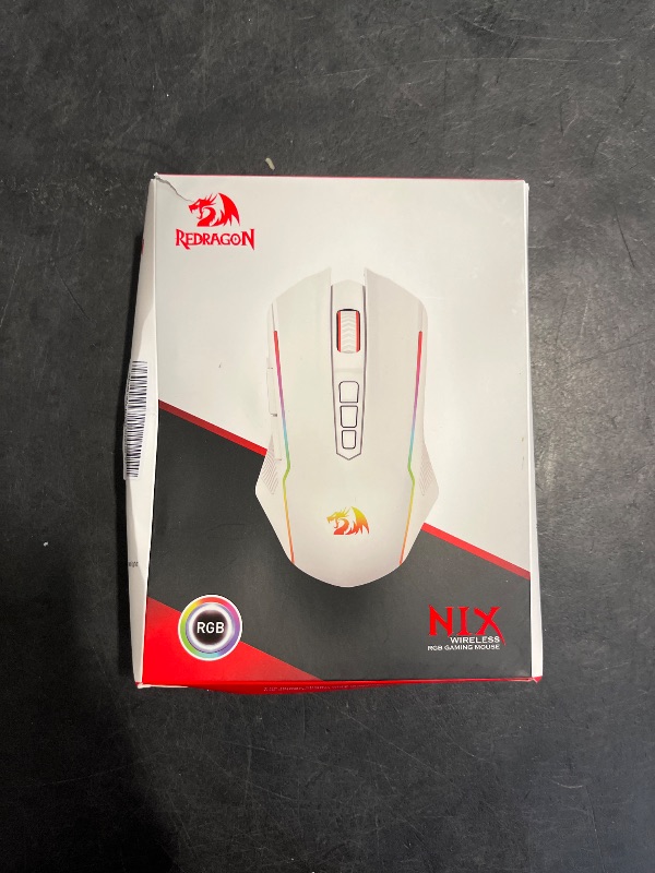 Photo 1 of Redragon Wireless Gaming Mouse, Tri-Mode 2.4G/USB-C/Bluetooth Mouse Gaming, 12000 DPI, RGB Backlit, Fully Programmable, Rechargeable Wireless Computer Mouse for Laptop PC Mac, White