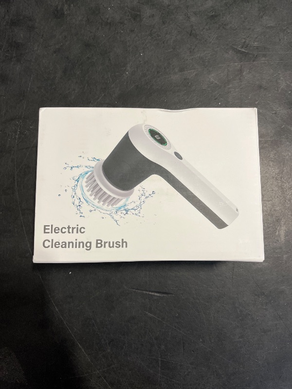 Photo 1 of PUFTEM Electric Spin Scrubber, Cordless Shower Scrubber with Battery Level Display, 2 Speeds Electric Scrubber for Cleaning with 6 Replaceable Heads, Cleaning Brush for Bathroom/Sink/Window