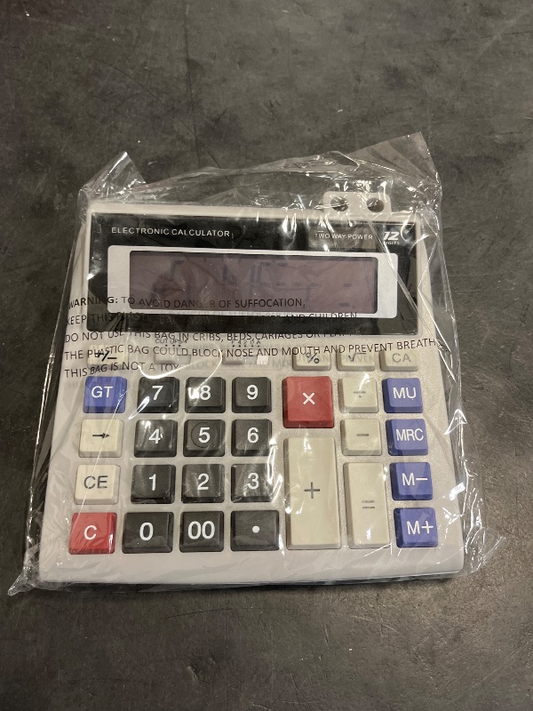 Photo 1 of Lily's Home Large Desktop Calculator with Built-in Pen and Pencil Holder. 12-Digit Large Display, Dual Power Battery and Solar - Ideal for School and Office Use, Big Buttons, 5 Inch LCD Display