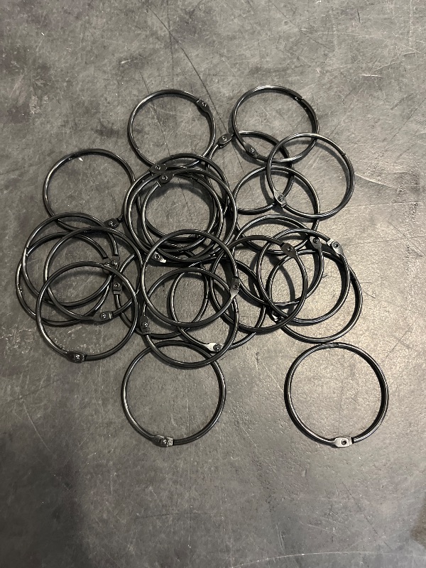 Photo 1 of Shower Curtain Hooks Rings,24 Pcs Rustproof Metal Shower Hooks for Shower Curtain,Glide Smoothly Round Shower Rings for Curtain,Shower Curtain Rings for Bathroom Shower Rod,Snap Joint Design (Black)