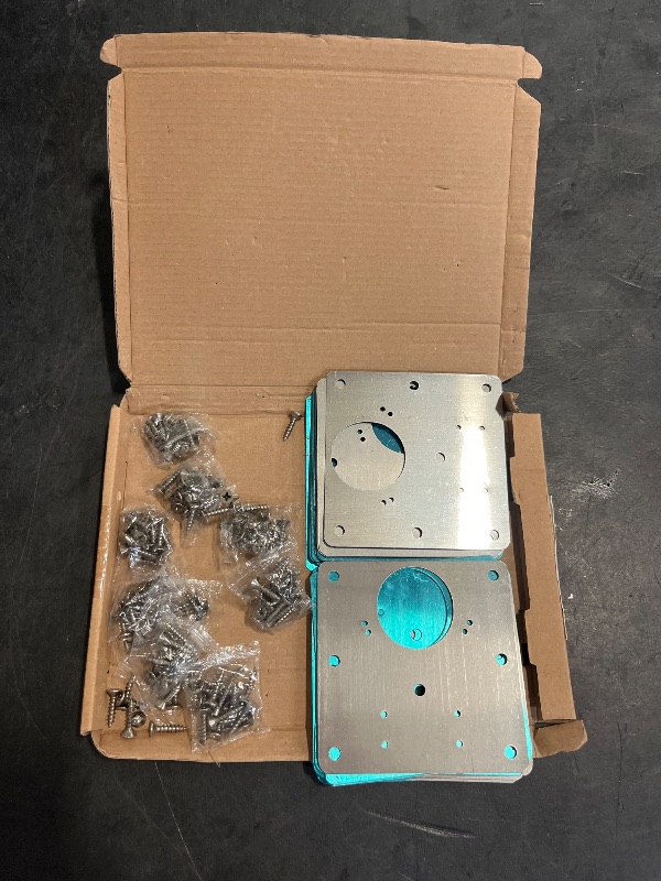 Photo 1 of 20 Pcs Cabinet Hinge Repair Plates Kits, Kitchen Cupboard Door Hinge Repair Plates, Stainless Steel Hinge Repair Fixing Bracket Plate Kit with Screws/Screwdriver for Kitchen Furniture Cabinet Door