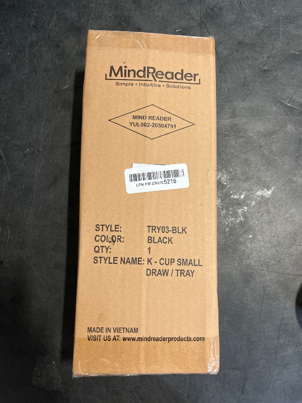 Photo 1 of Mind Reader Anchor Collection, Single Serve Coffee Pod Drawer, 12-14 Coffee Pod Capacity, Countertop Organizer, Black