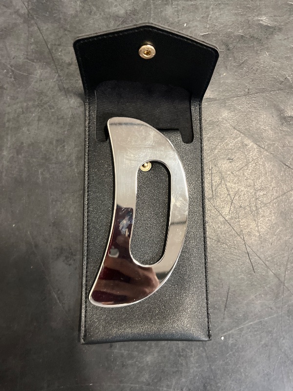 Photo 1 of Gua Sha Massage Tool with Handle (Stainless Steel) ?Body Muscle Massage Scraper Tools?Larger Fascia Guasha Scraping Metal Tool for Back Neck Face Leg