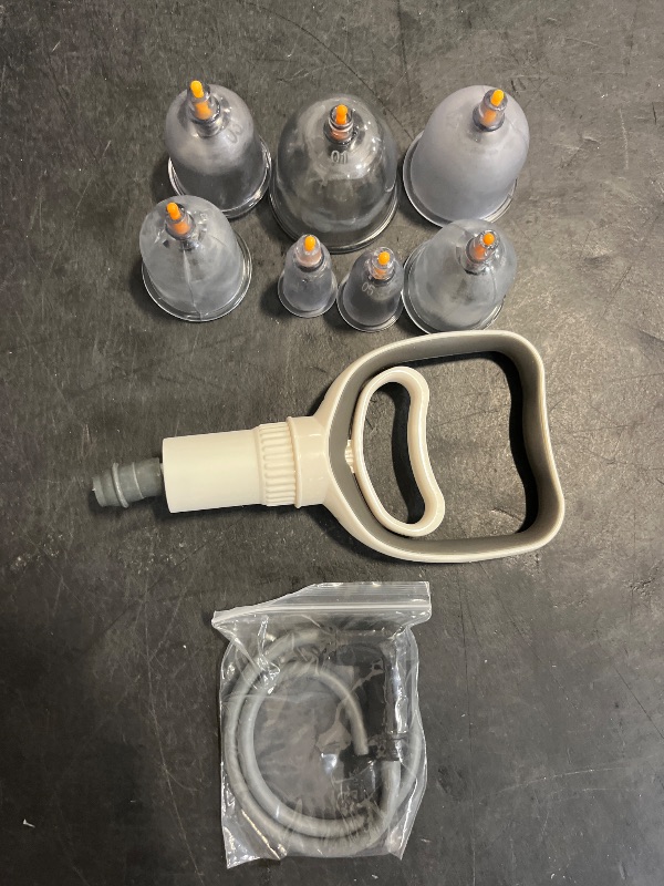 Photo 1 of AIKOTOO Cupping Therapy Set w/ 12 Massage Cups for Back Pain Relief Physical Therapy with Hand Pump