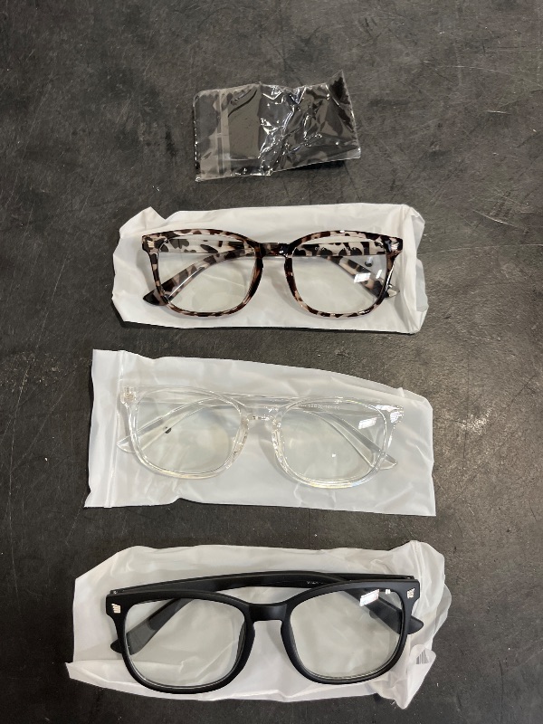 Photo 1 of Gaoye Stylish Blue Light Glasses for Woman - Computer Glasses 99% Blue Light Blocking - Lightweight TR90 Frames - 3 pack