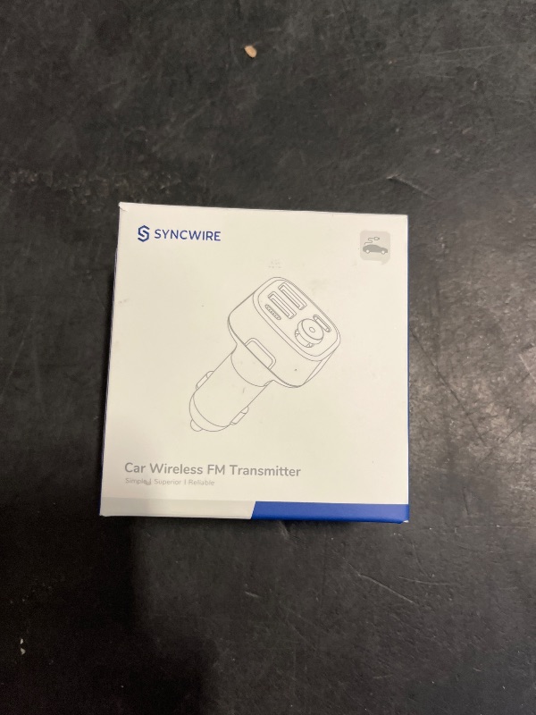 Photo 1 of Syncwire Bluetooth 5.3 FM Transmitter Car Adapter 48W (PD 36W & 12W) [Light Switch] [Hi-Fi Deep Bass] [Fast Charge] Wireless Radio Music Adapter LED Display Hands-Free Calling Support USB Drive