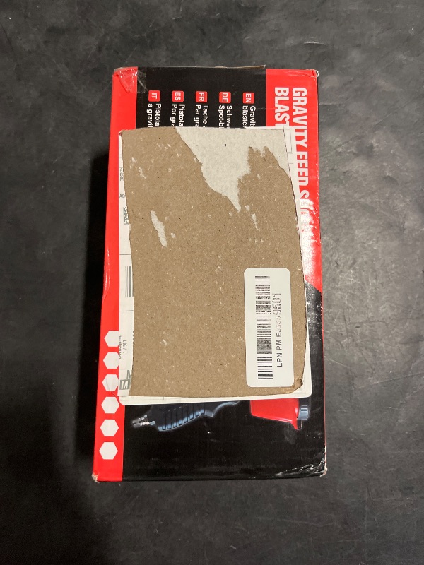 Photo 1 of 90psi Gravity Feed Sand Blaster Gun Kit - Hand Held Sand Blasting Spray Gun with 2 Nozzle Tips and Air Regulator Remove Paint, Rust, Stains, and Grime on Surfaces