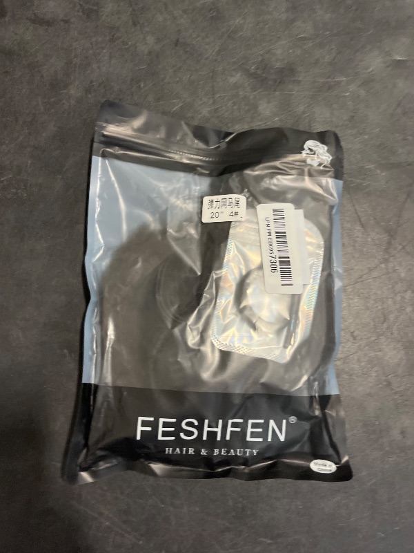 Photo 1 of FESHFEN Drawstring Ponytails Extension Long Straight Pony Tails Natural Synthetic Hair Piece Clip in Ponytail Hairpieces for Women, Black Brown 20 inch