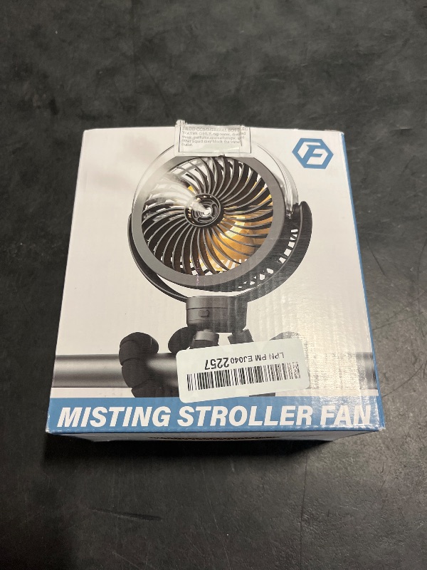 Photo 1 of Misting Stroller Fan, 6000mAh Battery Operated Portable Fan with Light & 360° Pivoting, Personal Fans with Flexible Tripod for Baby, Office, Travel,Treadmill,Outdoors