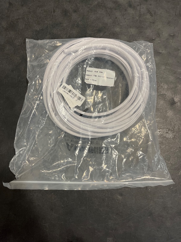 Photo 1 of White Edge Trim Small 0.375" U Height x 0.039"-0.093" Grip Range (33 Feet)