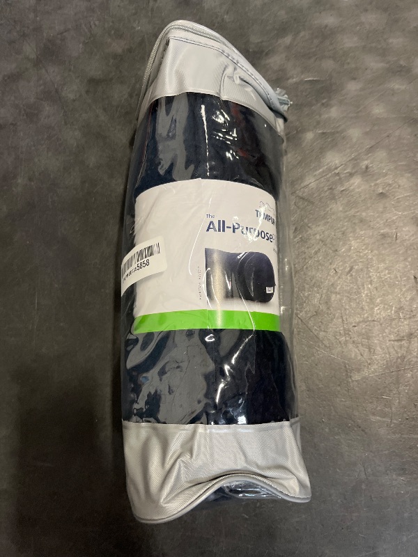 Photo 1 of Tempur-Pedic All-Purpose Memory Foam Travel Pillow, Peanut-Shaped Lumbar Pillow for Neck and Back Pressure Relief, Navy