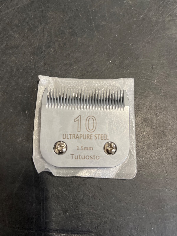 Photo 1 of Tutuosto 10# Clipper Blades Pet Grooming Clipper Replacement Blades Detachable Blade Compatible with andis/wahl/Oster Dog Clippers