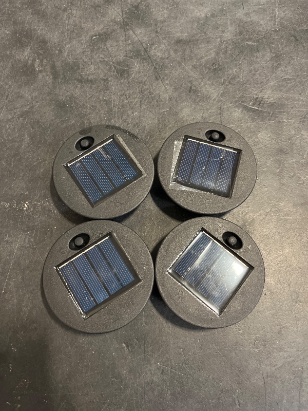 Photo 1 of 4 Pieces Replacement Solar Light Tops Outdoor Hanging Lantern Solar Light Parts Round Waterproof Decorative for Outdoor Hanging Lanterns, Warm(3.35 Inch in Diameter)