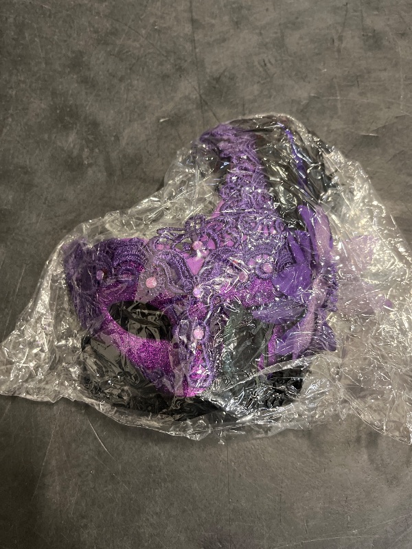 Photo 1 of Yymobt Purple Feather Masquerade Mask Feather Venetian Mask for Women Cosplay Party Halloween Mardi Gras Christmas Masque