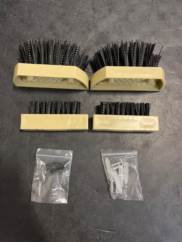 Photo 1 of JobSite Replacement Brushes - 2 Side & 2 Bottom Boot Scraper Brushes - Compatible Original & Extra Wide Boot Scrubbers