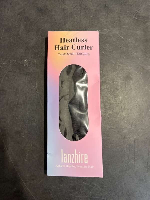 Photo 1 of Lanzhire No Heat Overnight Curling Headband for Long and Short Hair - Thin Heatless Curlers to Sleep In (Black)