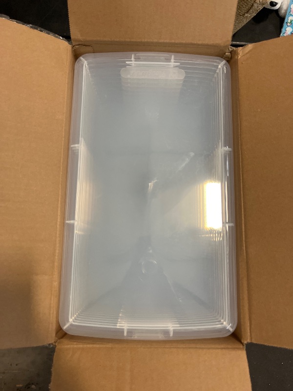 Photo 1 of novelinks 6 QT Clear Storage Box Stackable Plastic Storage Bins with Lids Plastic Container Box for Sorting,12 Pack