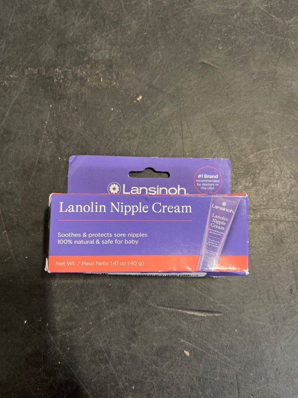 Photo 1 of Lansinoh Lanolin Nipple Cream Safe for Breastfeeding Baby, 100% Natural Nipple Butter for Mom, Breastfeeding Essentials, 1.41 Ounces