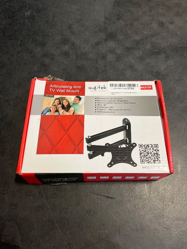 Photo 1 of Suptek TV Wall Mount Swivel Tilt Rotation Full Motion Adjustable Articulating for Most 15-32 inch LED, LCD Monitor Wall Mount VESA 75,100 (MA2720)