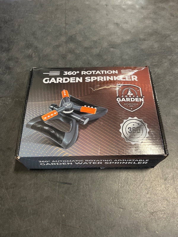 Photo 1 of Joeys Sprinkler for Yard, Rotating Garden Sprinkler for Large Area Coverage, Lawn and Yard Sprinklers (Orange)