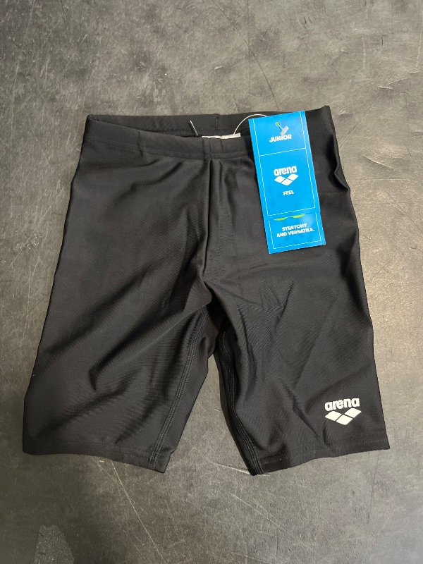 Photo 1 of SIZE 6(24) ARENA Boys' Standard Feel Dynamo Jammers for Swimming Athletic Knee Length, Black, 