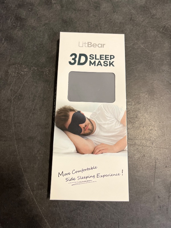 Photo 1 of LitBear Sleep Mask for Side Sleeper Women Men, Eye Mask for Sleeping Light Blocking, 3D Contoured Cup Sleeping Mask, Soft Breathable Sleep Eye Mask with Adjustable Elastic Strap for Flight Nap