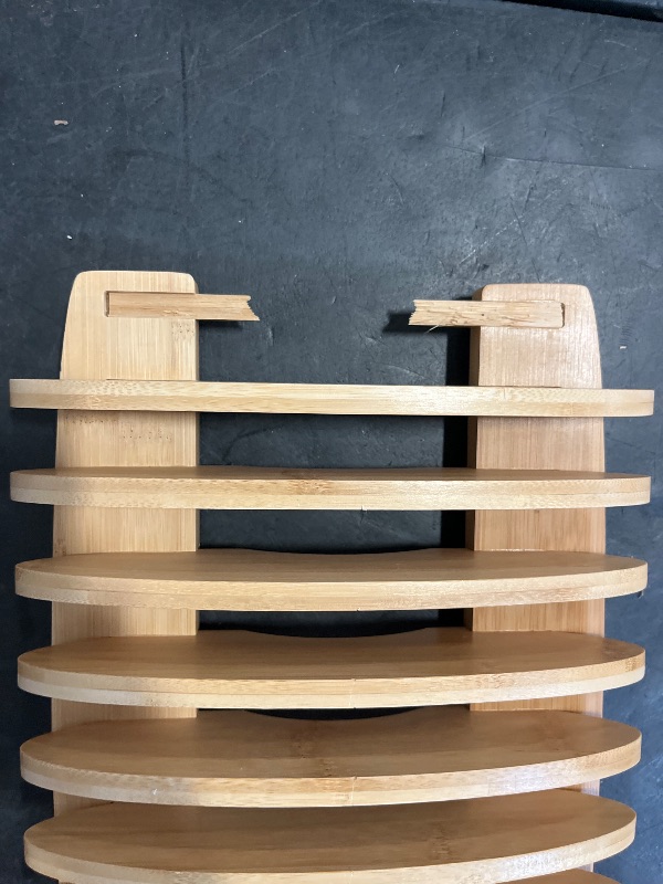Photo 1 of Dicunoy Bamboo Dish Rack, 10 Slots Wood Plates Stand Organizer for Cabinet, Vertical Dishes Holder for Pot Lids, Cutting Board, Kitchen, Sink, Countertop Storage and Organization