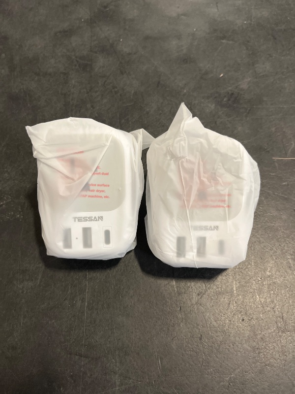 Photo 1 of 2 Pack European Plug Adapter USB C, TESSAN US to Europe Adapter 4 Outlets 3 USB Charger, Type C International Power Adaptor to Italy Spain France Portugal Iceland Germany, Europe Travel Essentials