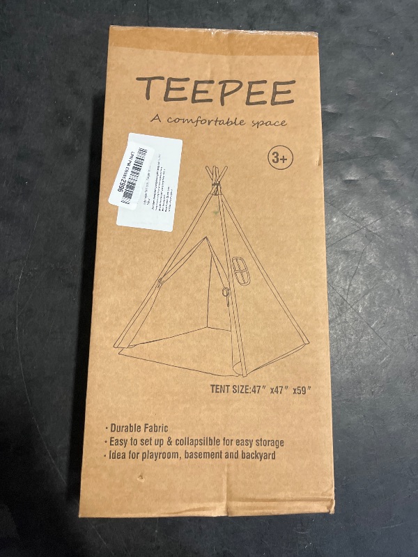 Photo 1 of Kids Teepee Tent for Kids, Kid Play Tents for Girls & Boys, Gifts Playhouse for Indoor Outdoor Games, Toddler Toys House for Baby (Tee Pee for Child)