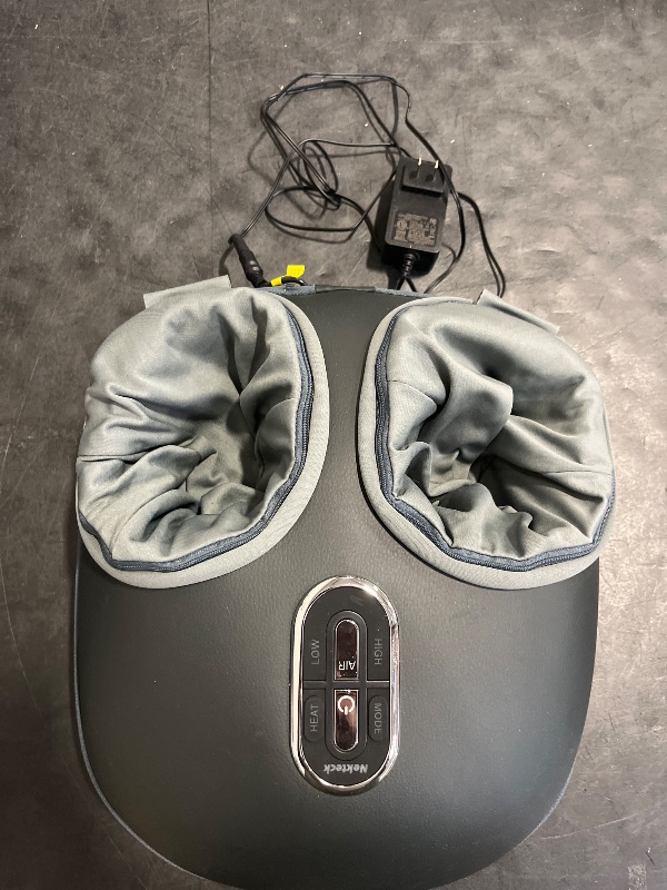 Photo 1 of Nekteck Shiatsu Foot Massager Machine with Soothing Heat, Deep Kneading Therapy, Air Compression, Improve Blood Circulation and Foot Wellness,Relax for Home or Office Use(Gray)