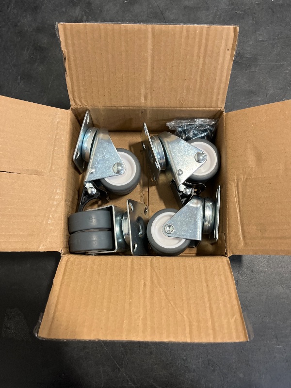 Photo 1 of 2 inch Swivel Caster Wheels Set of 4 Total Capacity 880 lbs Heavy Duty Casters for Furniture No Noise TPR Wheels with Screws