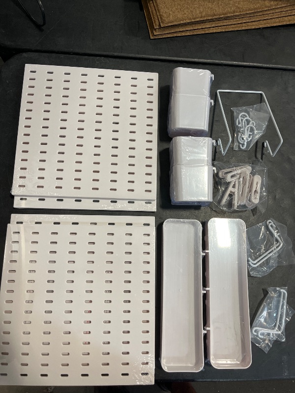 Photo 1 of RIVTUN Wall-Mounted Pegboard Kit, 25.2" x 25.2" Organizer Panel – Large, Cost-Effective & Nail-Free Installation