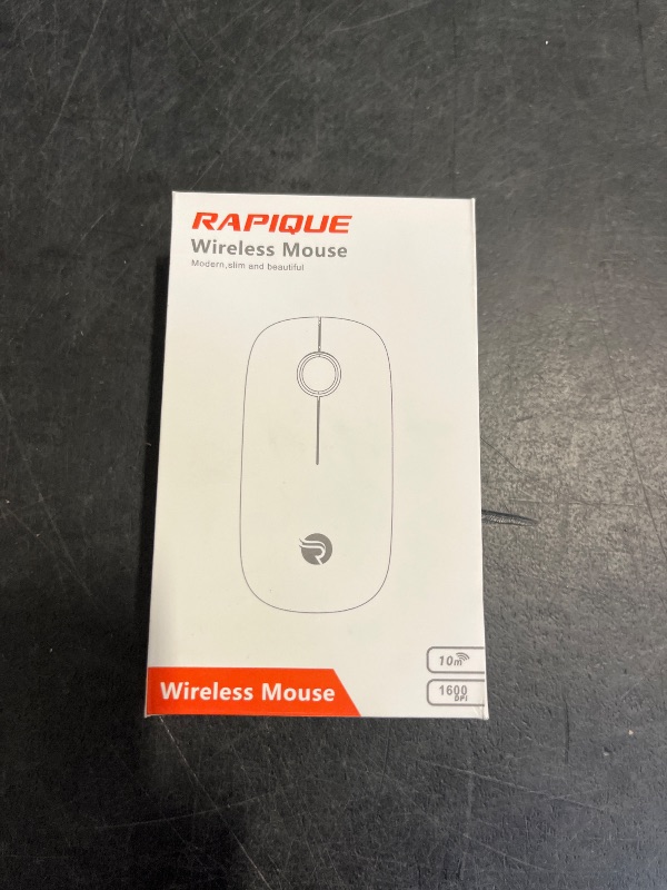 Photo 1 of RAPIQUE Bluetooth Wireless Mouse - (BT5.1+USB) Dual Connectivity, Quiet Click, Low Power, and 1600 DPI, Portable Cordless Mouse for Laptop, MacBook Pro/Air, iPad (Gradient Sky Blue)