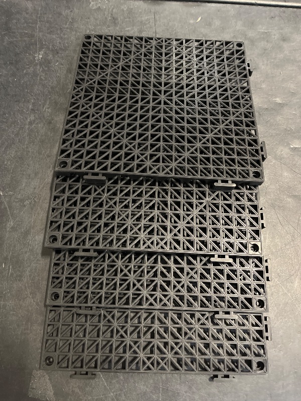 Photo 1 of Tioncy 4 Pcs Bar Countertop Supplies Interlocking Rubber Mats 12 x 12 Inch Black Shelf Liners Bar Drying Coffee Non Slip Spills Mats for Bartending Home Cocktail Bars Restaurants