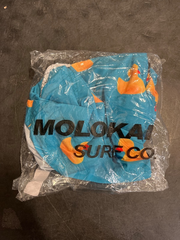 Photo 1 of (M) Molokai Mens Swim Trunks Quick Dry Elastic Waist Drawstring (Rubber Ducks, Medium)