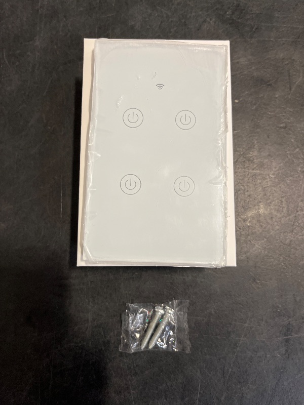 Photo 1 of BSEED 4 Gang Smart Switch - Alexa WiFi Light Switch, Touch Control, Timer Function, Compatible with Alexa, Google Assistant, Remote Control